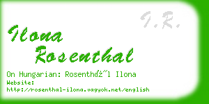 ilona rosenthal business card